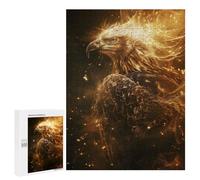 Puzzles pour Adolescents 500 PCS Radiant Golden Eagle Puzzles pour Adultes Jeux De Société en Famille Améliorer La Mémoire Cadeaux d'anniversaire Uniques 500 PCS