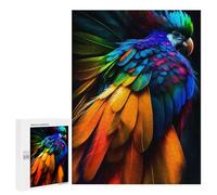 Puzzles pour Adolescents 500 PCS Rainbow Macaw Portrait Puzzles pour Adolescents, Jouets Anti-Stress, Décoration Murale, Cadeaux d'anniversaire Et De Noël Uniques 500 PCS