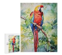 Puzzles pour Adolescents 500 PCS Rainbow Macaw Watercolor Puzzles pour Adolescents, Jouets À Faire Soi-même, Activités Amusantes À La Maison pour Passer Le Temps, 500 PCS