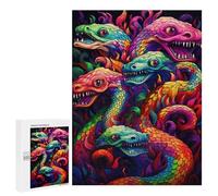 Puzzles pour Adolescents 500 PCS Rainbow Serpent Dance Puzzle Anti-Stress, Jouet Idéal pour Une Décoration Amusante À La Maison, 500 PCS