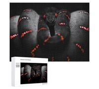 Puzzles pour Adolescents 500 PCS Red-Spotted Snake Close-Up Puzzles pour Adultes Jeux Relaxants Découpe De Précision Jeu Stimulant Cadeaux 500 PCS