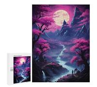 Puzzles pour Adolescents 500 PCS Retro Fantasy Landscape Puzzles pour Adolescents, Jouets Anti-Stress, Décoration Murale, Cadeaux d'anniversaire Et De Noël Uniques 500 PCS