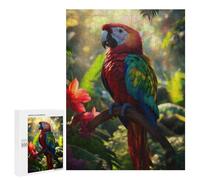Puzzles pour Adolescents 500 PCS Scarlet Macaw Parrot in Jungle Puzzles, Jeux Relaxants, Décoration Intérieure, Cadeaux Et Idées Cadeaux Uniques pour Un Anniversaire 500 PCS