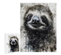 Puzzles pour Adolescents 500 PCS Sloth Slow and Steady Puzzles pour Adolescents, Jouets Anti-Stress, Décoration Murale, Cadeaux d'anniversaire Et De Noël Uniques 500 PCS