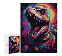 Puzzles pour Adolescents 500 PCS Space Dinosaur Astronaut Art Print -3 Puzzles pour Adultes Assemblage De Modèles De Puzzles Défi À Réaliser Soirée Jeux Et Divertissement en Famille 500 PCS