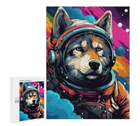 Puzzles pour Adolescents 500 PCS Space Dog Explorer-27 Puzzles pour Adultes Assemblage De Modèles De Puzzles Défi À Réaliser Soirée Jeux Et Divertissement en Famille 500 PCS