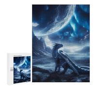 Puzzles pour Adolescents 500 PCS Space Dragon and Planets Puzzles pour Adolescents, Jouets À Faire Soi-même, Activités Amusantes À La Maison pour Passer Le Temps, 500 PCS