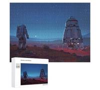 Puzzles pour Adolescents 500 PCS Space Exploration Astronaut and Rocket on Mars Puzzles pour Adultes Jeux Relaxants Découpe De Précision Jeu Stimulant Cadeaux 500 PCS