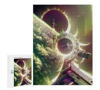 Puzzles pour Adolescents 500 PCS Space Station Orbiting Planet -1 Puzzles pour Adolescents, Jouets Anti-Stress, Décoration Murale, Cadeaux d'anniversaire Et De Noël Uniques 500 PCS
