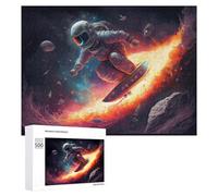 Puzzles pour Adolescents 500 PCS Space Surfing Adventure -5 Casse-têtes pour Adultes Jeu De Réflexion Assemblage De Motifs Interaction Parent-Enfant 500 PCS