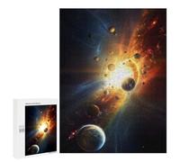 Puzzles pour Adolescents 500 PCS Start of The Solar System Puzzles pour Adultes Jeux Relaxants Décoration Murale Activités Amusantes À La Maison 500 PCS