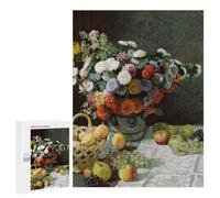 Puzzles pour Adolescents 500 PCS Still Life with Flowers and Fruit Puzzles pour Adultes Jeux De Société en Famille Améliorer La Mémoire Cadeaux d'anniversaire Uniques 500 PCS