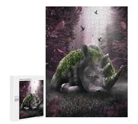 Puzzles pour Adolescents 500 PCS The Forgotten Rhino Puzzles pour Adultes Jouets Anti-Stress pour S'amuser en Famille Interaction Parent-Enfant 500 PCS
