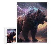 Puzzles pour Adolescents 500 PCS Thundering Beast The Electric Bear Puzzles pour Adultes Jeux Relaxants Décoration Murale Activités Amusantes À La Maison 500 PCS