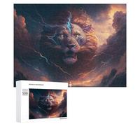 Puzzles pour Adolescents 500 PCS Thundering Lion's Roar -1 Puzzles pour Adolescents, Jouets À Faire Soi-même, Activités Amusantes À La Maison pour Passer Le Temps, 500 PCS