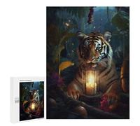 Puzzles pour Adolescents 500 PCS Tiger in Enchanted Forest Puzzles pour Adolescents, Jouets Anti-Stress, Décoration Murale, Cadeaux d'anniversaire Et De Noël Uniques 500 PCS