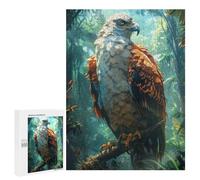 Puzzles pour Adolescents 500 PCS Tropical Rain Forest Eagle Puzzles pour Adultes Jeux Relaxants pour S'amuser en Famille Cadeaux De Noël Et d'anniversaire 500 PCS