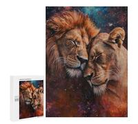 Puzzles pour Adolescents 500 PCS Two Lions in Love Puzzles pour Adolescents, Jouets Anti-Stress, Décoration Murale, Cadeaux d'anniversaire Et De Noël Uniques 500 PCS