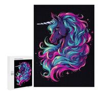 Puzzles pour Adolescents 500 PCS Unicorn Animal Neon Friend Puzzles, Jeux Relaxants, Décoration Intérieure, Cadeaux Et Idées Cadeaux Uniques pour Un Anniversaire 500 PCS