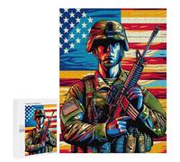 Puzzles pour Adolescents 500 PCS United States Armed Force Puzzles pour Adultes - Jeu Manuel Anti-Stress - Cadeaux Uniques pour Anniversaire Et Noël 500 PCS