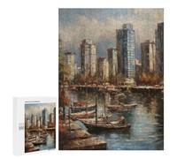 Puzzles pour Adolescents 500 PCS Vancouver City Canada Puzzles pour Adolescents, Jouets Anti-Stress, Décoration Murale, Cadeaux d'anniversaire Et De Noël Uniques 500 PCS