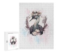 Puzzles pour Adolescents 500 PCS Watercolor Crane Bird Art Puzzles, Jeux Amusants, Assemblage De Motifs, Cadeaux Uniques d'anniversaire Et De Noël 500 PCS