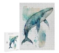 Puzzles pour Adolescents 500 PCS Whale Watercolor Puzzles pour Adolescents, Jouets Anti-Stress, Décoration Murale, Cadeaux d'anniversaire Et De Noël Uniques 500 PCS