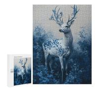 Puzzles pour Adolescents 500 PCS White Deer in Forest Puzzles pour Adolescents, Jouets À Faire Soi-même, Activités Amusantes À La Maison pour Passer Le Temps, 500 PCS