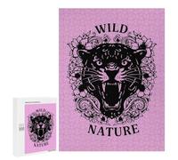 Puzzles pour Adolescents 500 PCS Wild Nature Black Panther Illustration Casse-têtes pour Adultes Jeux De Détente Analyse Et Logique Activités Amusantes À La Maison, 500 PCS