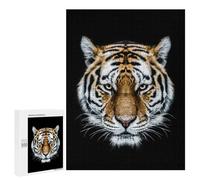 Puzzles pour Adolescents 500 PCS Wild Tiger Head Puzzles pour Adultes Jeux Amusants Décoration Parfaite Cadeaux Uniques d'anniversaire Et De Noël 500 PCS