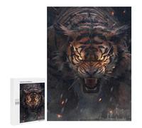 Puzzles pour Adolescents 500 PCS Wild Tiger Roar Puzzles Jeux De Détente Décoration Parfaite Cadeaux Uniques d'anniversaire Et De Noël 500 PCS