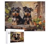 Puzzles pour Adolescents 500 PCS Yorkshire Terrier Puppies Puzzles, Jeux Relaxants, Décoration Intérieure, Cadeaux Et Idées Cadeaux Uniques pour Un Anniversaire 500 PCS