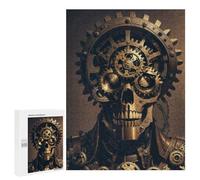 Puzzles pour adolescents 500 pièces métalliques Steampunk Crâne Puzzle Jouet Décoration murale Décoration de la maison Anniversaire unique 500 pièces