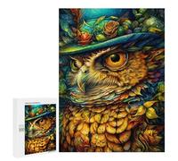 Puzzles pour adolescents 500 pièces Owl Whimsical Owl Artwork -1 Puzzles pour adultes Jeu pratique pour améliorer la mémoire Activités amusantes pour la maison 500 pièces