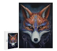 Puzzles pour adolescents 500 pièces Puzzles Kitsune Fox Mask Charm Puzzle pour adultes Jeu de réflexion Cadeaux pour femmes pour anniversaire, Noël 500 pièces