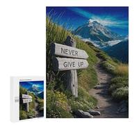 Puzzles pour adolescents 500 pièces puzzles Never Give Up Puzzles pour adultes Jouets anti-stress Analyse et logique pour anniversaire, Noël 500 pièces