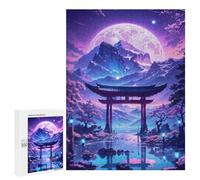 Puzzles pour adolescents 500 pièces Sakura Moonlit Lake Puzzles pour adultes Jeux de relaxation Difficile Jeu éducatif 500 pièces