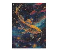 Puzzles pour Adolescents 52x38cm/1000pcs A Giant Catfish Swims in Art Puzzles Jeux Relaxants Assemblage De Motifs Difficile Et Stimulant 52x38cm/1000pcs