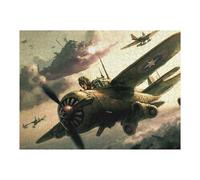 Puzzles pour Adolescents 52x38cm/1000pcs Aerial Battle Aircraft in Action Puzzles pour Adultes : Analyse Et Logique du Jeu, Interaction Parent-Enfant 52x38cm/1000pcs