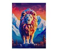 Puzzles pour Adolescents 52x38cm/1000pcs Amazing Lion Art Puzzles pour Adultes Jeux Relaxants Décoration Murale Jeu Stimulant Cadeaux 52x38cm/1000pcs