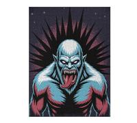 Puzzles pour Adolescents 52x38cm/1000pcs Angry Yeti Illustration with Cosmic Background Puzzles Jeux Relaxants Assemblage De Motifs Difficile Et Stimulant 52x38cm/1000pcs