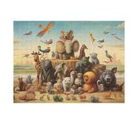 Puzzles pour Adolescents 52x38cm/1000pcs Animals Gathering by The Beach Puzzles pour Adultes : Analyse Et Logique du Jeu, Interaction Parent-Enfant 52x38cm/1000pcs