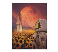Puzzles pour Adolescents 52x38cm/1000pcs Astronaut Watching Rocket Launch Puzzles pour Adultes Jeu Manuel Découpe De Précision Cadeaux d'anniversaire Et Autres Cadeaux Uniques 52x38cm/1000pcs