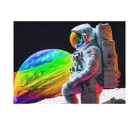 Puzzles pour Adolescents 52x38cm/1000pcs Astronaut with Rainbow Planet Puzzles pour Adultes : Jeux Amusants, Anti-Stress, Difficiles Et Stimulants 52x38cm/1000pcs