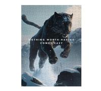 Puzzles pour Adolescents 52x38cm/1000pcs Black Panther's Winter Charge Puzzle pour Adultes, Jeu De Réflexion Amusant Et Humoristique, Cadeau d'anniversaire, 52x38cm/1000pcs