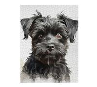 Puzzles pour Adolescents 52x38cm/1000pcs Black Yorkshire Terrier Puzzles pour Adultes, Jouets À Monter Soi-même, Une Œuvre d'art, Difficile Et Stimulant 52x38cm/1000pcs