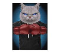 Puzzles pour Adolescents 52x38cm/1000pcs Boxer White Cat Puzzle, Jouet, Décoration Murale, Difficile, Cadeau De Noël Ou d'anniversaire 52x38cm/1000pcs