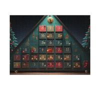 Puzzles pour Adolescents 52x38cm/1000pcs Christmas Countdown Calendar with Decorative Trees Puzzles pour Adultes : Jeux Amusants, Anti-Stress, Difficiles Et Stimulants 52x38cm/1000pcs