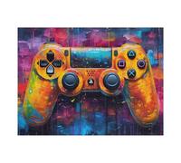 Puzzles pour Adolescents 52x38cm/1000pcs Colorful Abstract Gaming Controller Artwork Puzzles pour Adultes Jeux Relaxants Décoration Parfaite Cadeaux Et Anniversaires Uniques 52x38cm/1000pcs