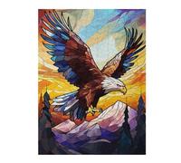 Puzzles pour Adolescents 52x38cm/1000pcs Colorful American Eagle Puzzles pour Adultes Jeux Relaxants Course De Vitesse Manuelle Cadeaux De Noël Et d'anniversaire 52x38cm/1000pcs
